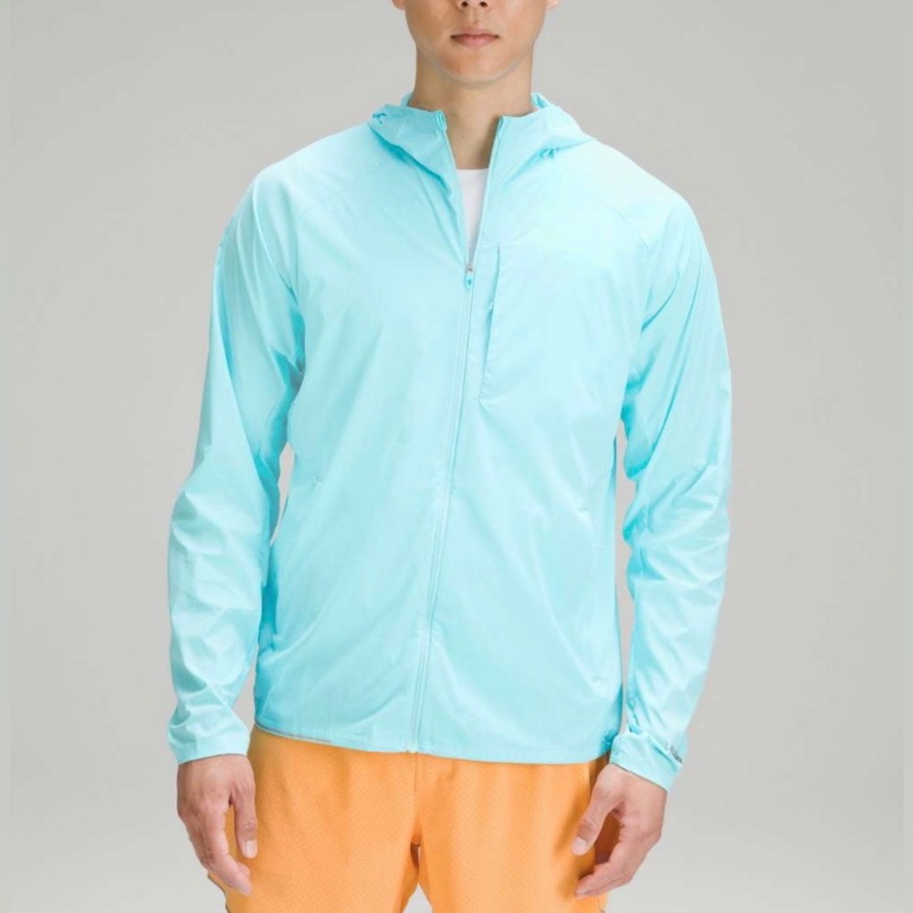 LULULEMON Fast and Free Jacket Cyan Blue Style M4AKGS Men’s Large